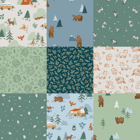 Camp Woodland fabric collection