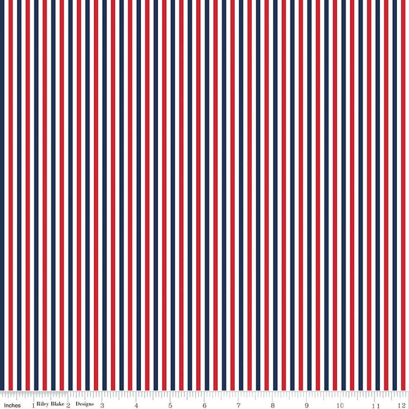 Patriotic 1/8 Stripe // Basic Stripes