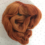 Sand Castle | Lace Merino Burnt Orange Brown Sienna Bronze Clay Autumn Warm Semi Solid Tonal / Single 1-ply wool / Indie Hand Dyed In Stock