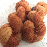 Sand Castle | Lace Merino Burnt Orange Brown Sienna Bronze Clay Autumn Warm Semi Solid Tonal / Single 1-ply wool / Indie Hand Dyed In Stock