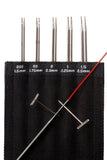 4" (10cm) MINI Twist Interchangeable Set // Knitting Tip Sizes US 000 through US 1.5 (1.5-2.5mm)