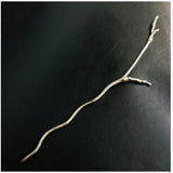 Twig & Tiny Twig, Shawl Stick | White Bronze