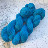 Anchors Aweigh | Sport Merino Blue Deep Ocean Cobalt Summer Eagle Sky  Semi Solid Tonal / Superwash wool nylon Indie Hand Dyed